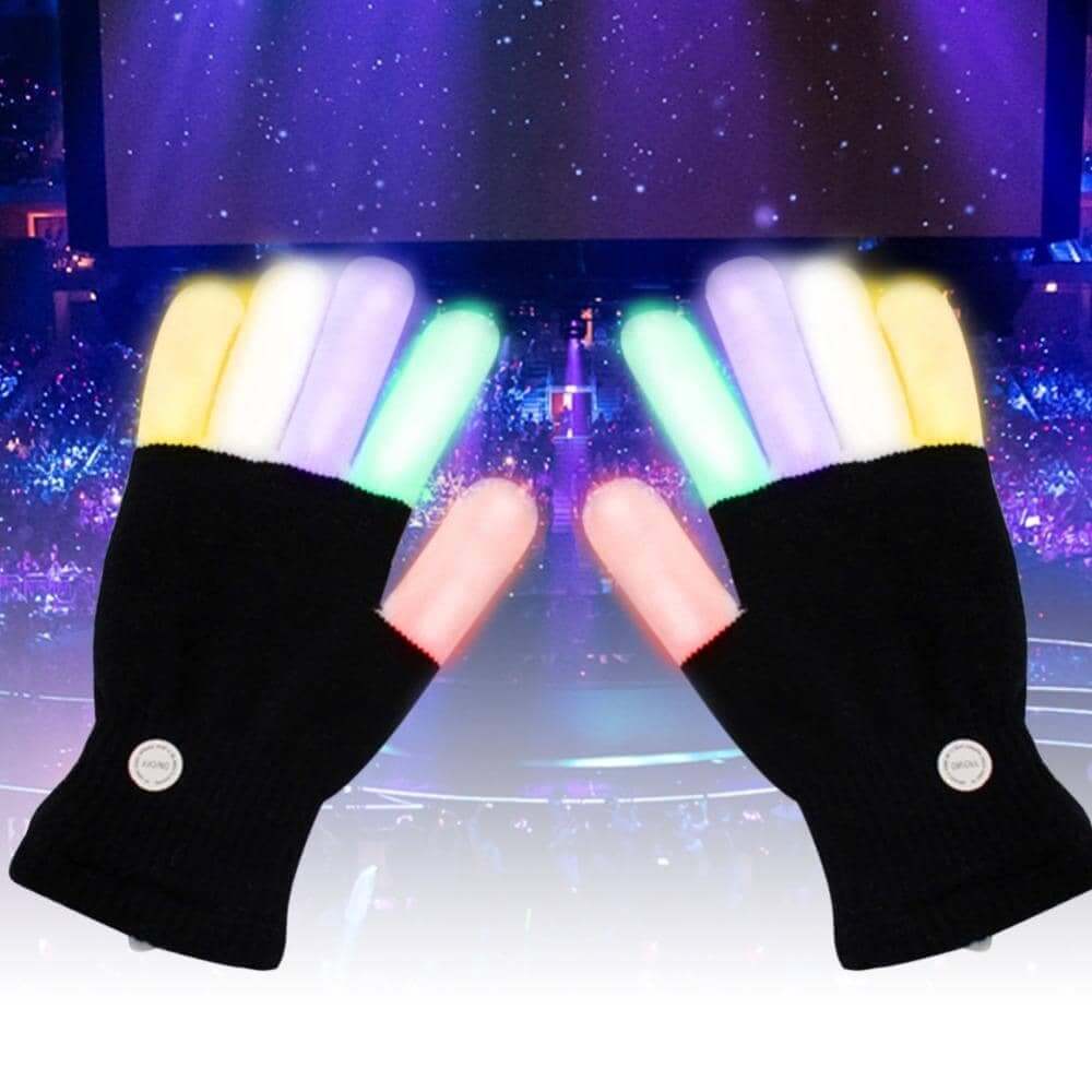 Pair of LED Light Gloves Party is Life