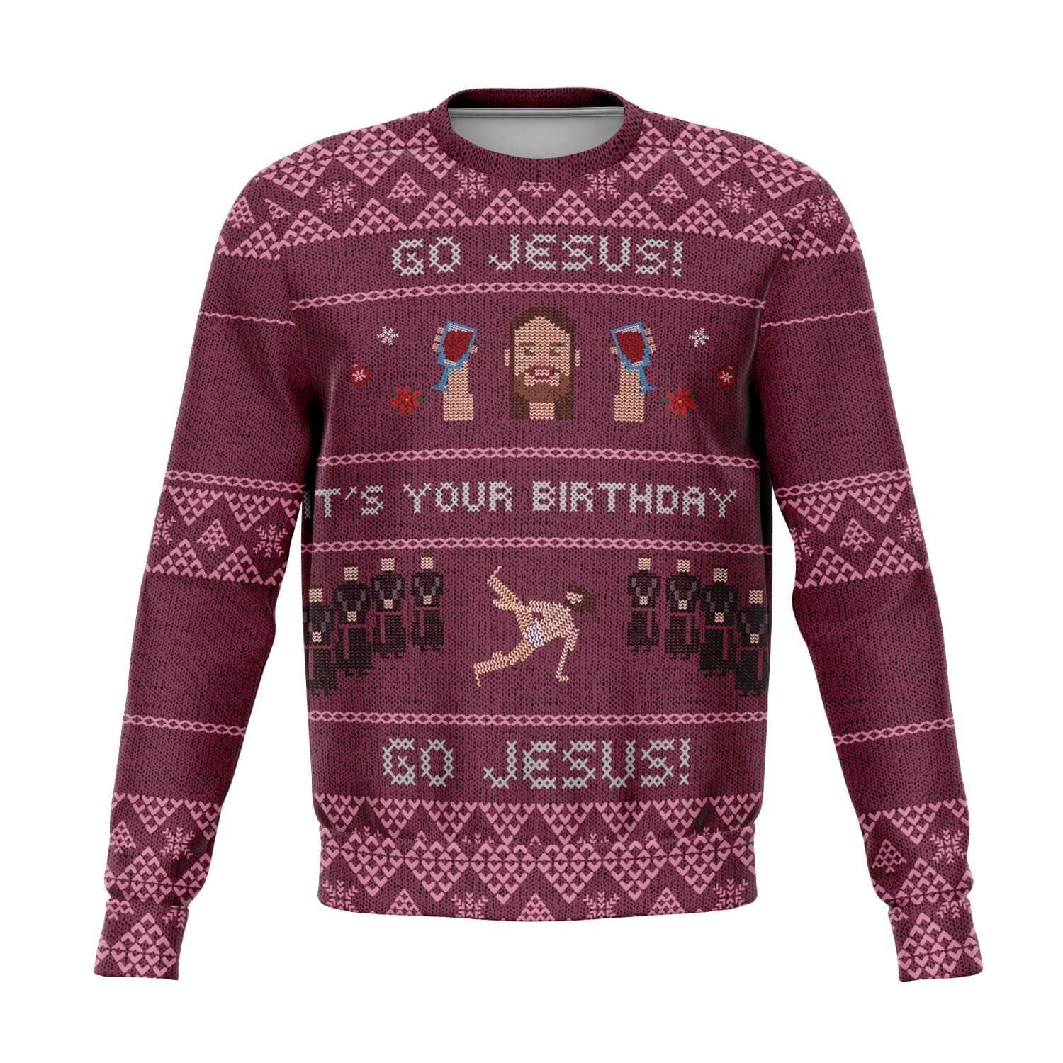Go Jesus, It's your Birthday! Ugly Christmas Sweater-Ugly Christmas Sweater