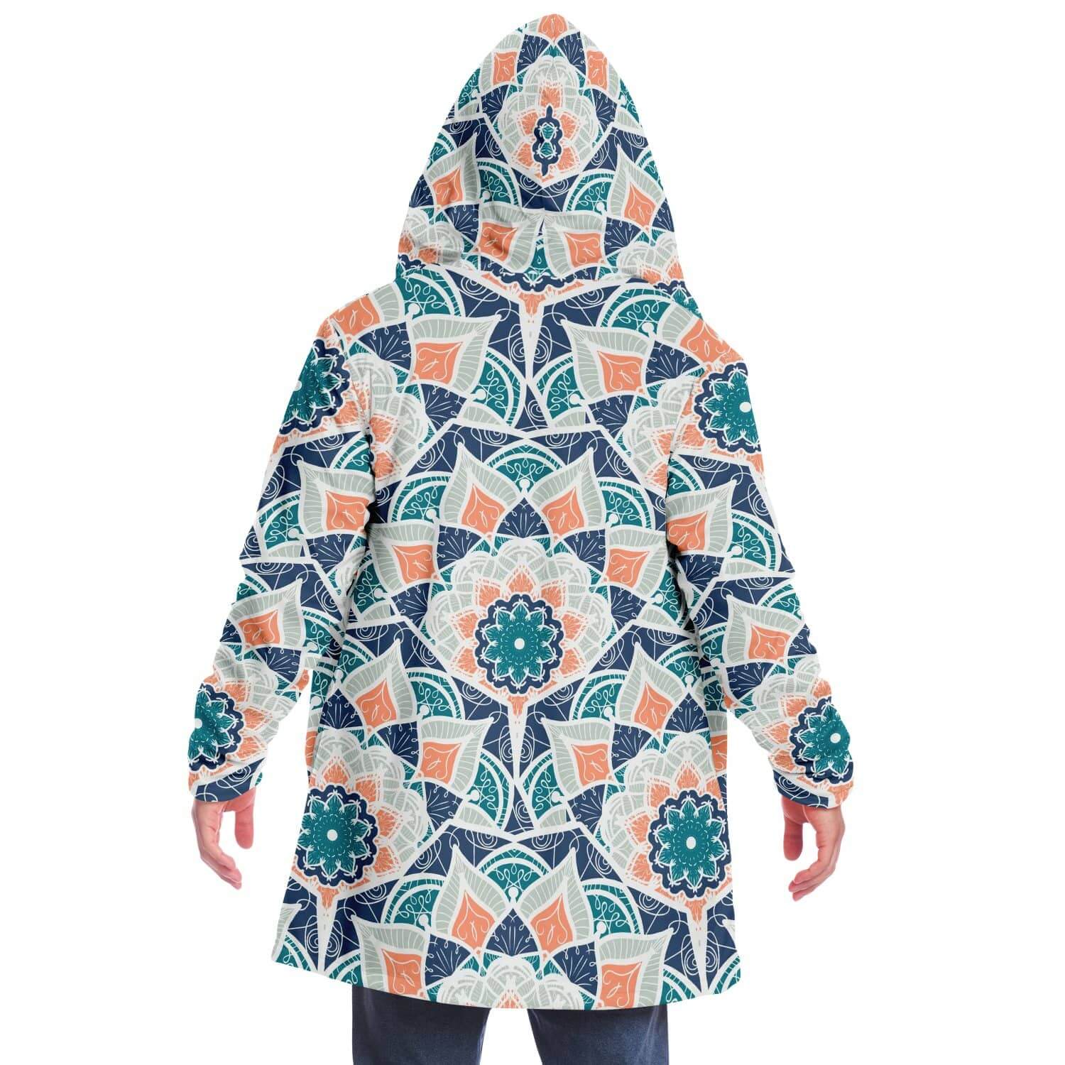 Orange Blue East Serenity Cloak-Microfleece Cloak - AOP