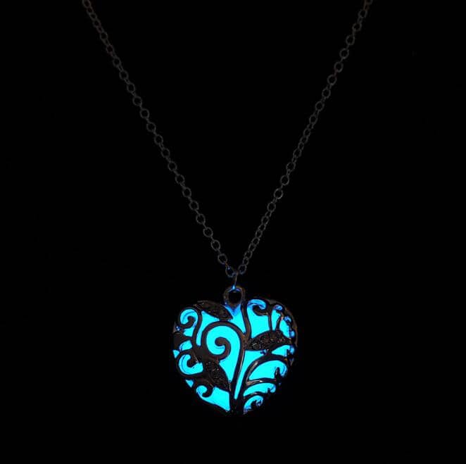 Nature's Heart Luminous Glow in the Dark Necklace-Jewelry
