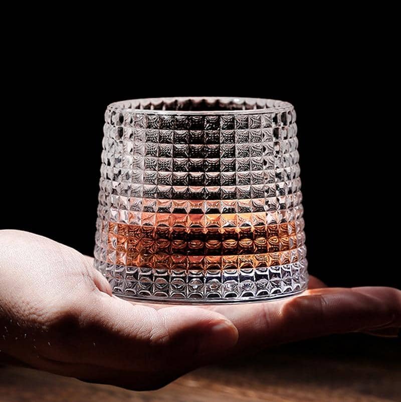Rotating French Spin Wine Glass-Barware