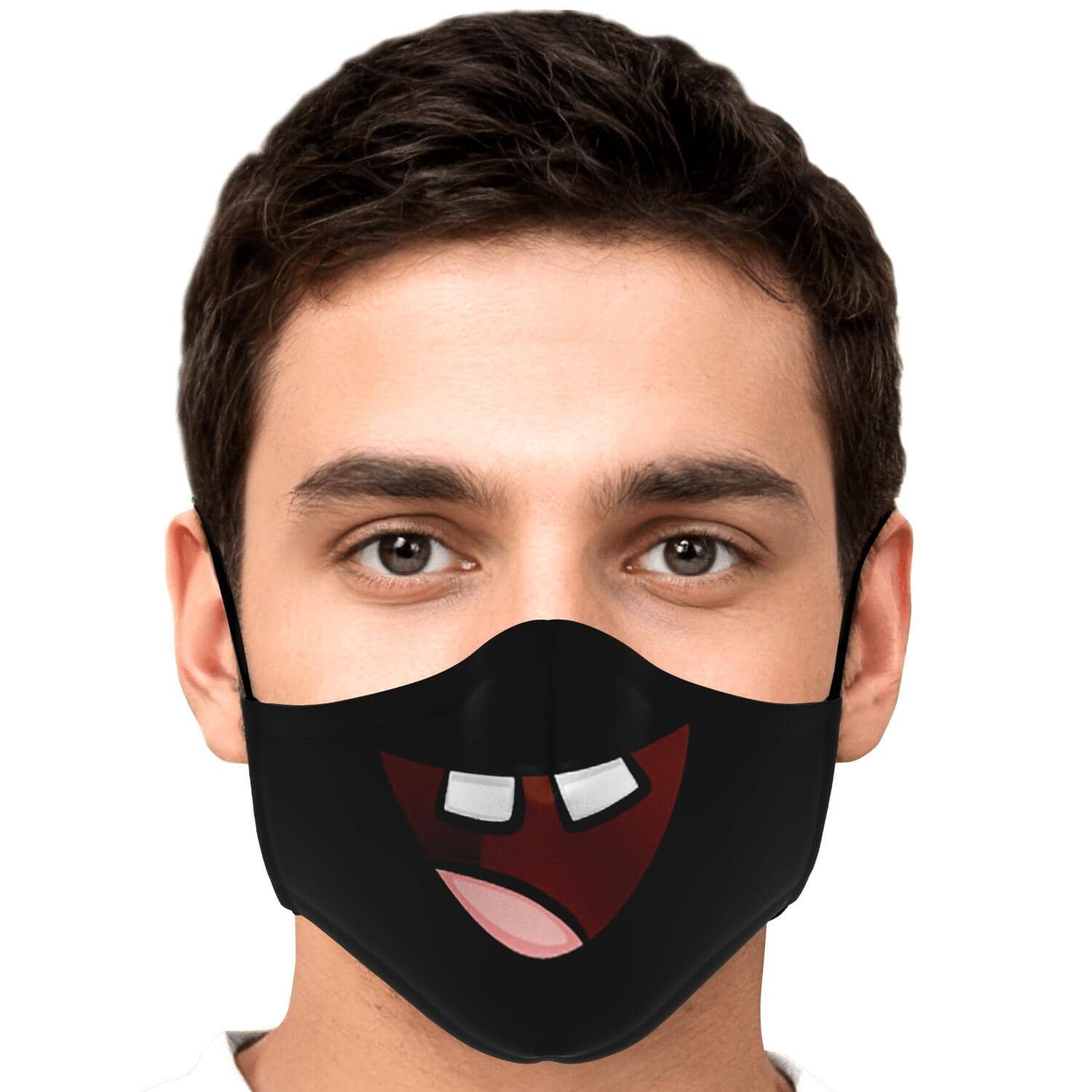 Missing Teeth Smile Face Mask - Black