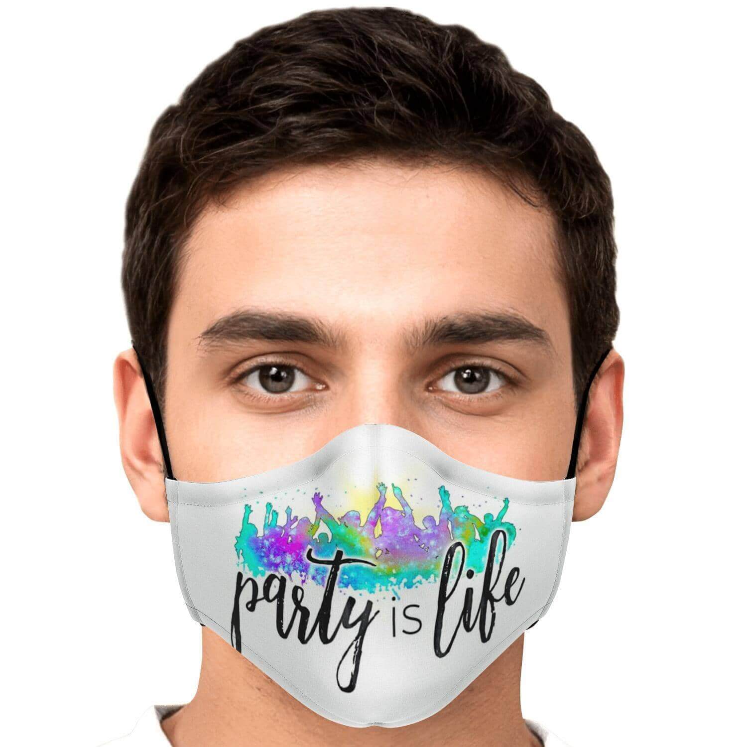 Party is Life Printed Face Mask-Fashion Face Mask - AOP