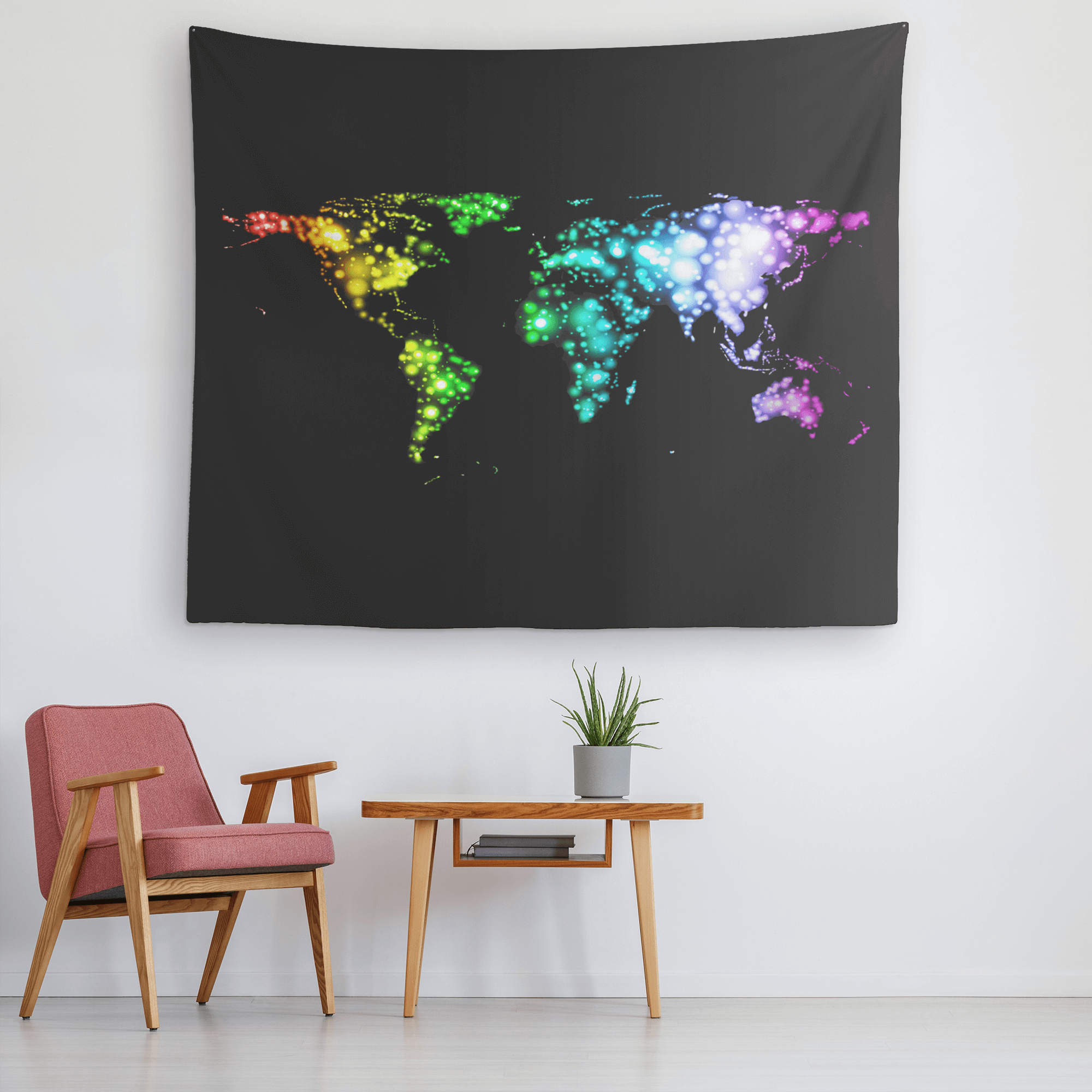 Rainbow World Tapestry-