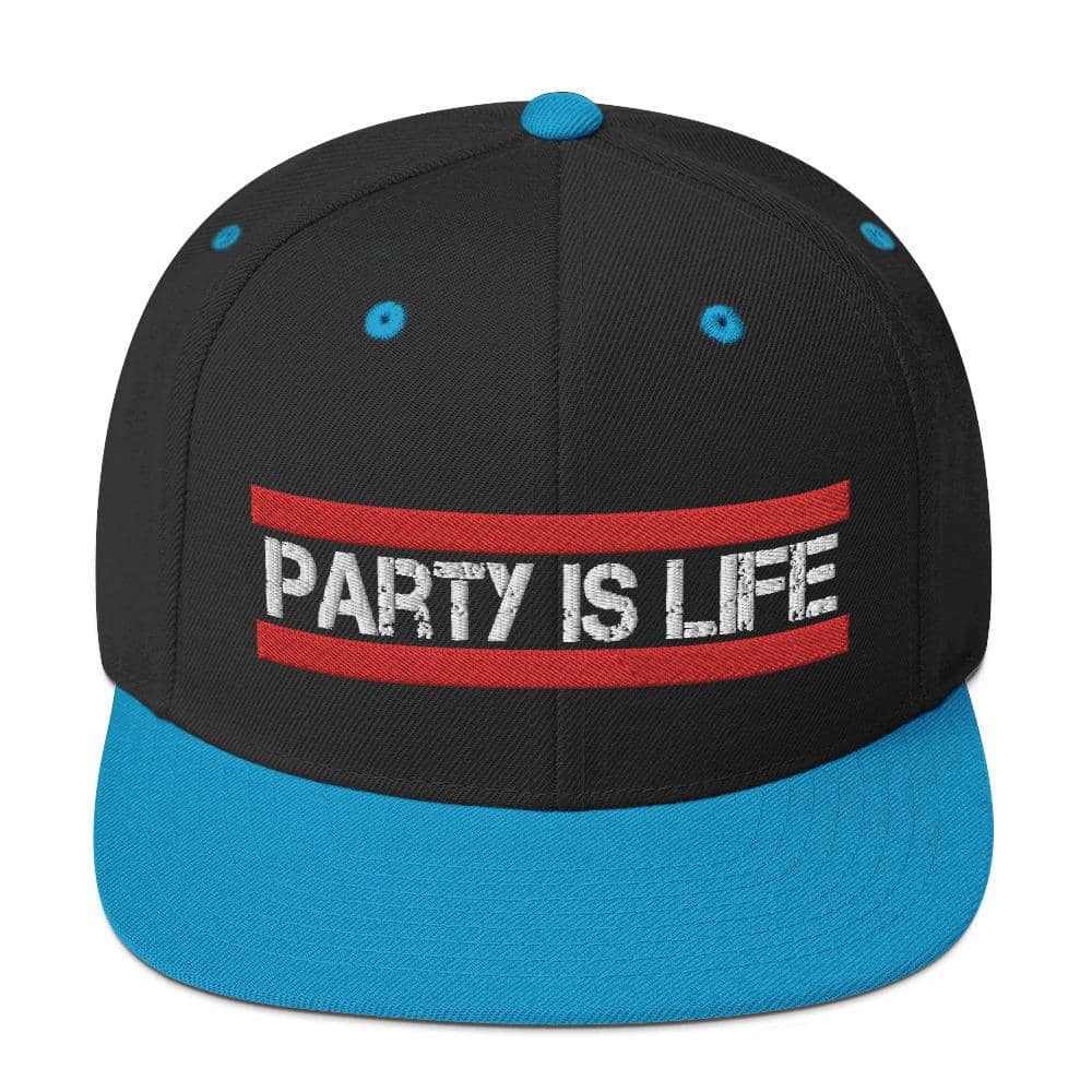 RUN Party is Life Snapback Hat-Head Gear