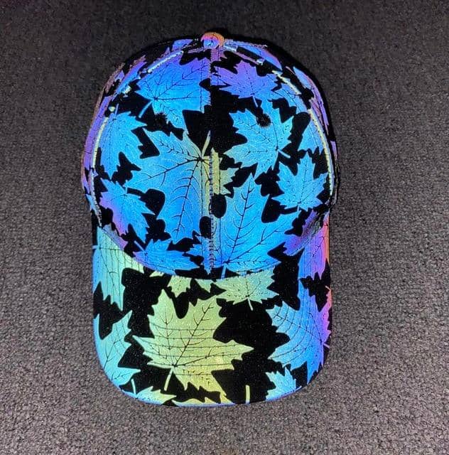 Reflective Maple Leaf Baseball Cap-Head Gear