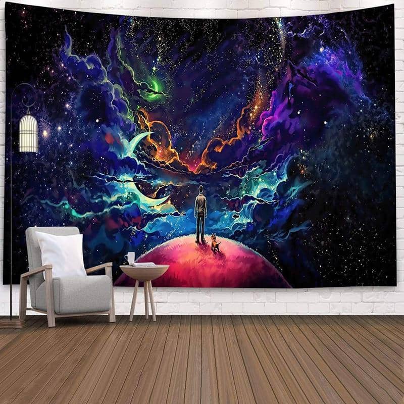 My dog & I Tapestery-Decorative Tapestries