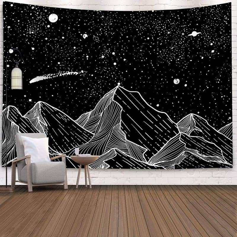Starry Mountains Tapestry-Decorative Tapestries