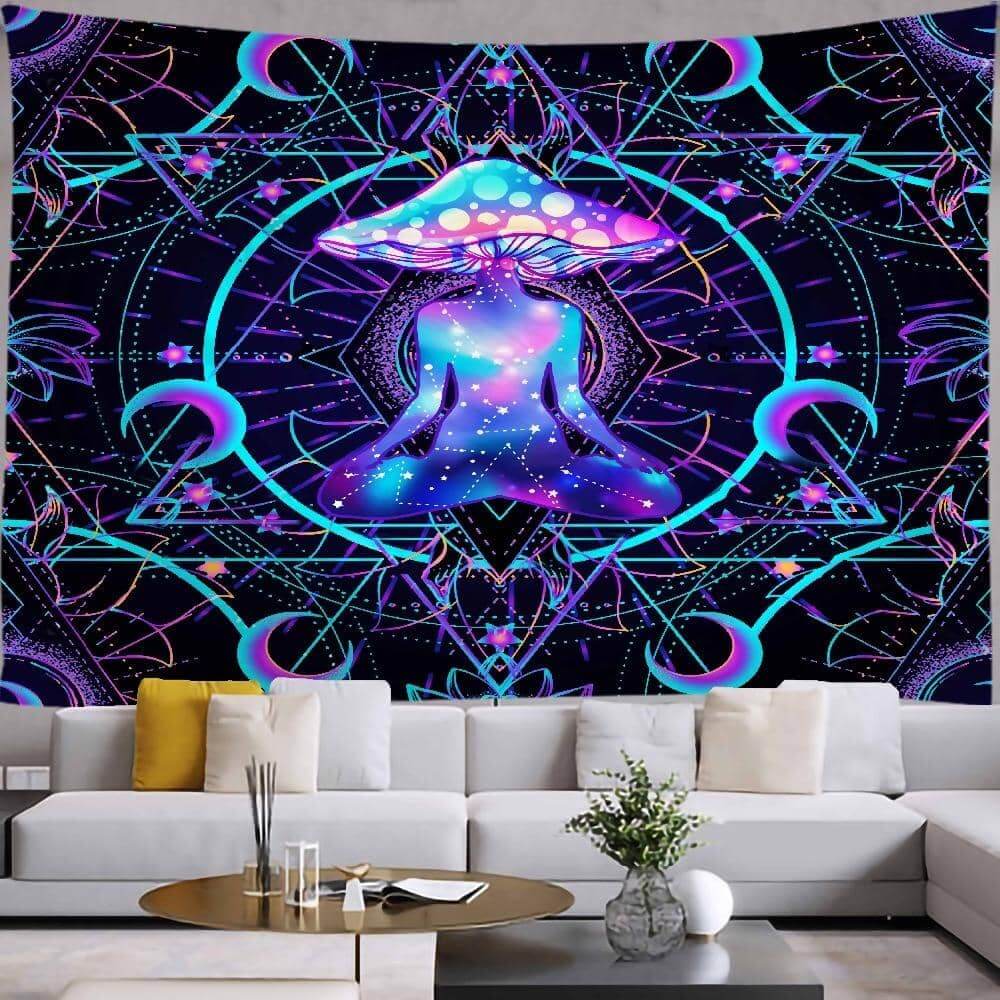 Psychedelic's Mushroom Mind Tapestry-