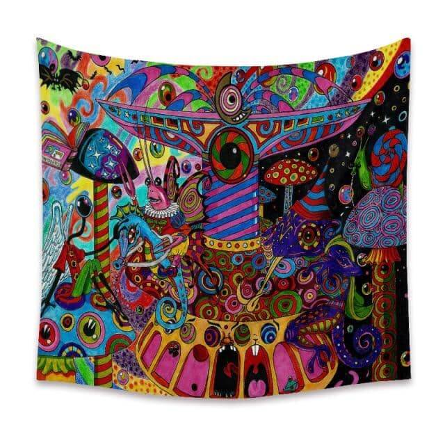 Psychedelic Sea Creature Tapestry-