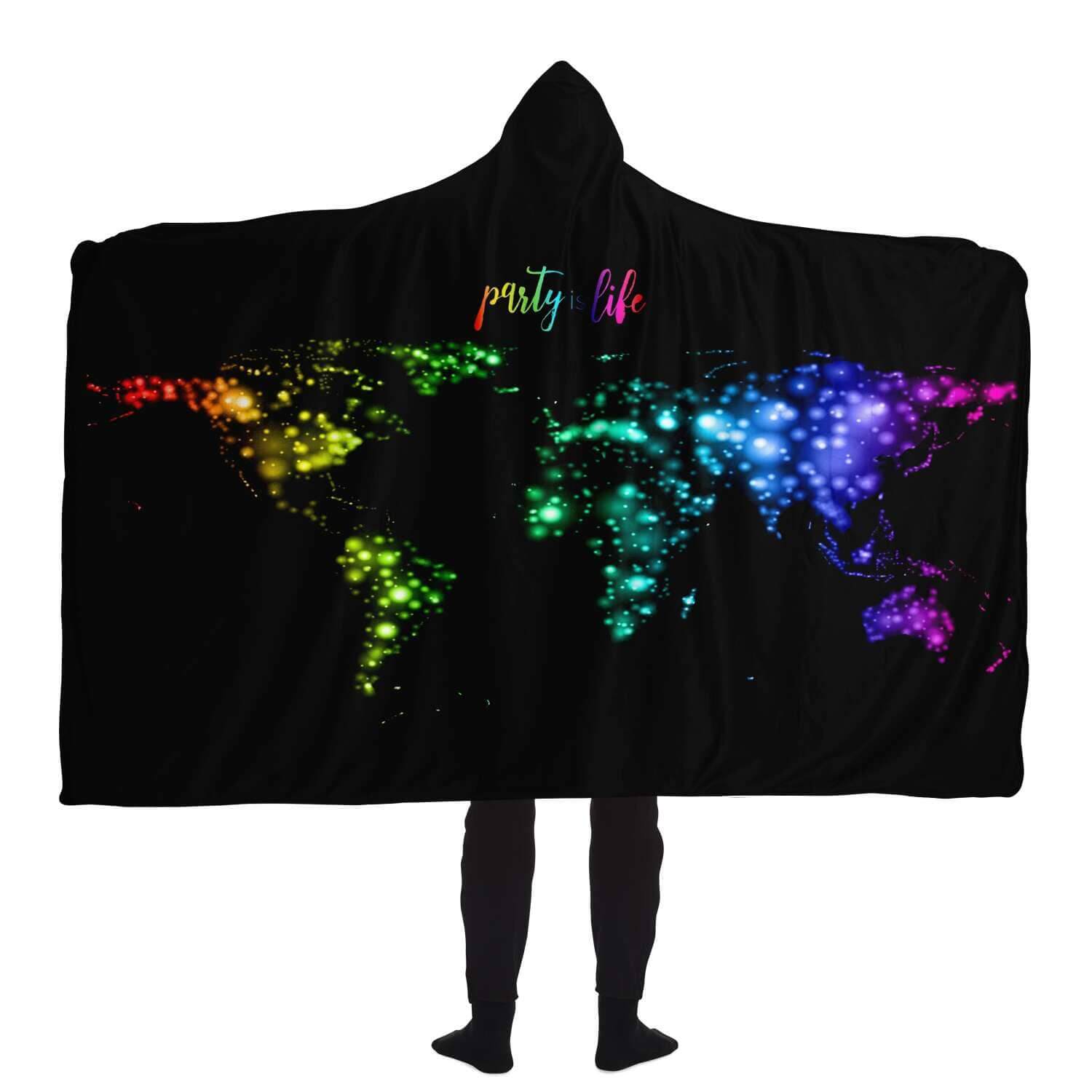 Party World Hooded Blanket-Hooded Blanket - AOP