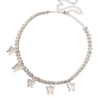 Butterflies and Crystals Necklace-Jewelry