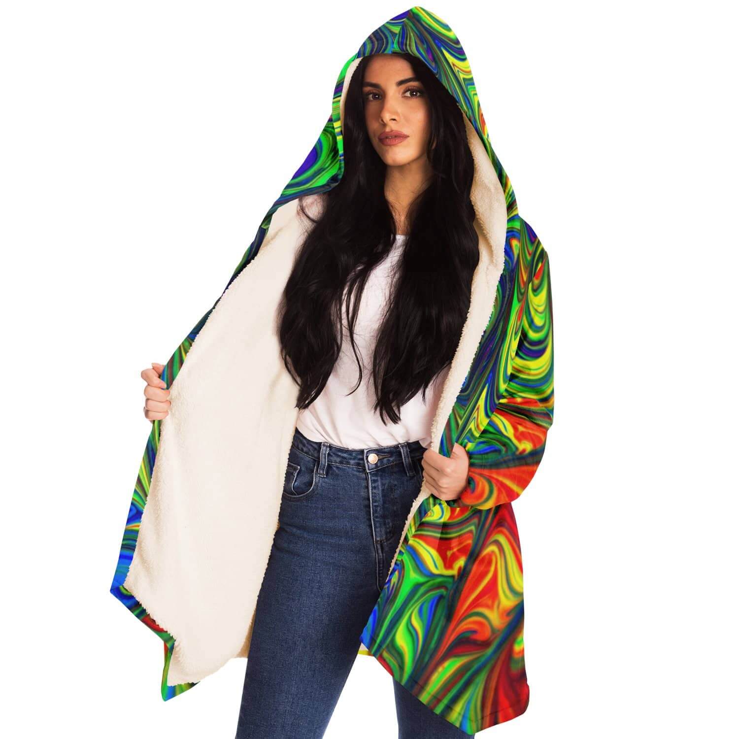 Abstract Colors Cloak-Microfleece Cloak - AOP