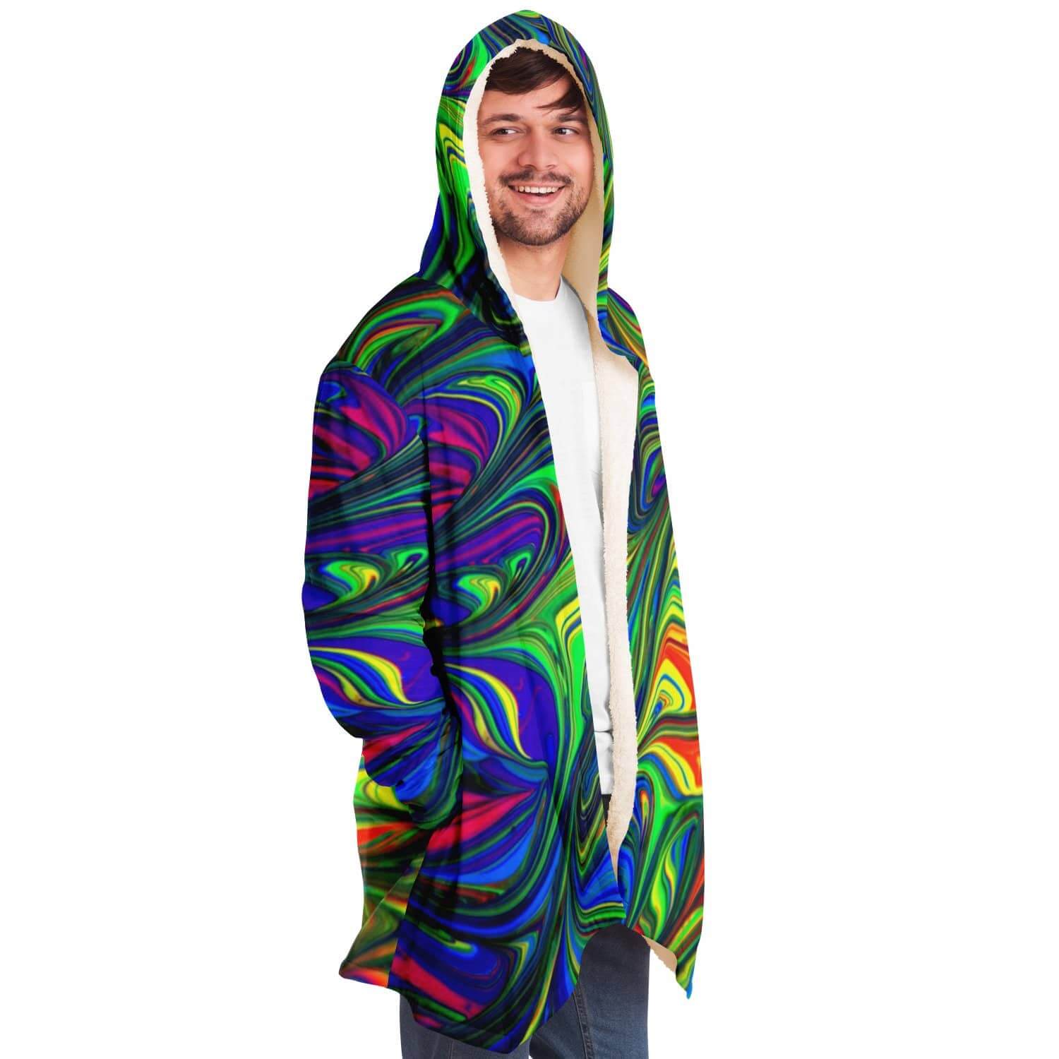 Abstract Colors Cloak-Microfleece Cloak - AOP