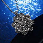 Mandala Lotus Flower Pendant-Jewelry