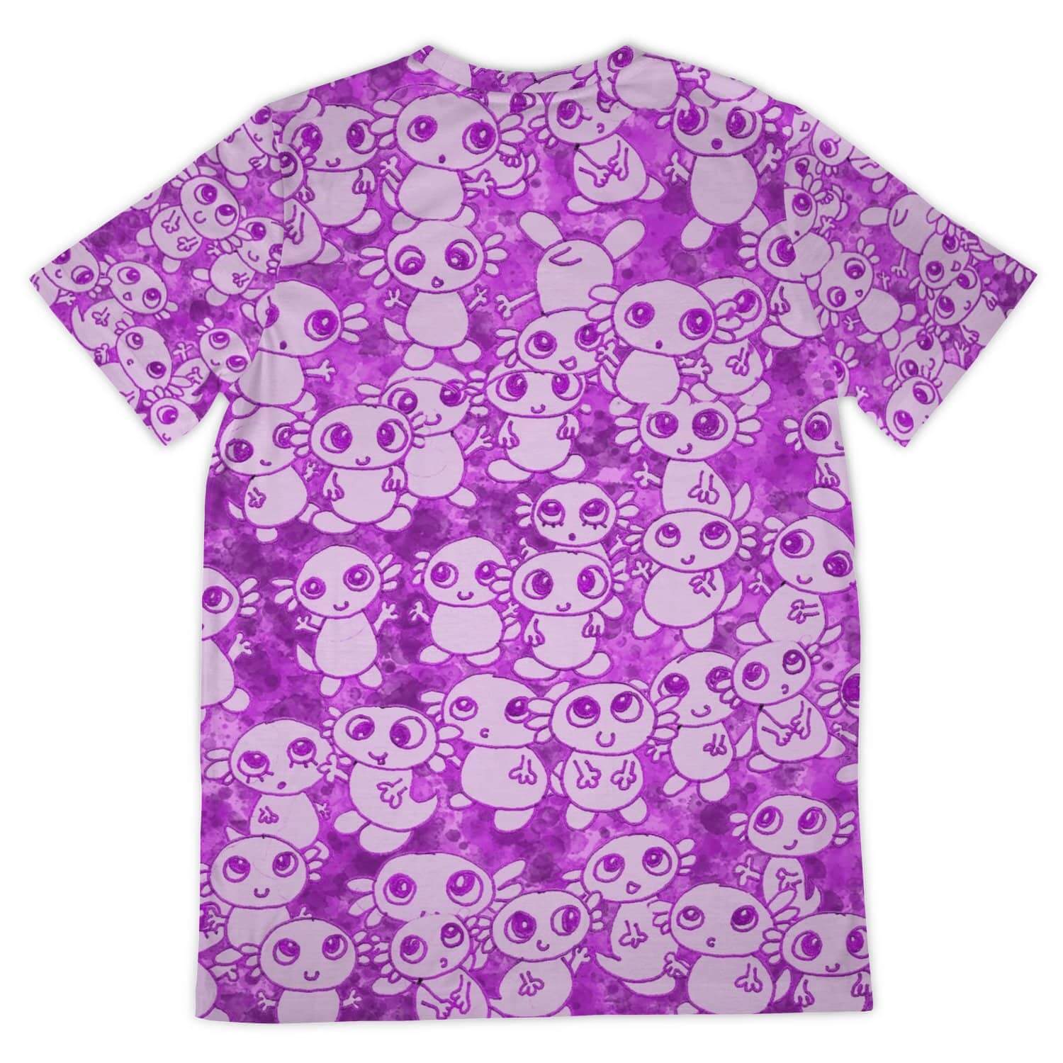 Pink Axolitl Party T Shirt-Shirt