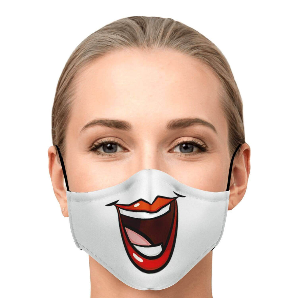 Huge Smile Fase Mask-Fashion Face Mask - AOP