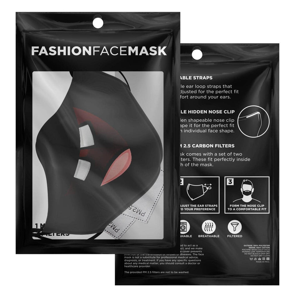 Missing Teeth Smile Face Mask - Black