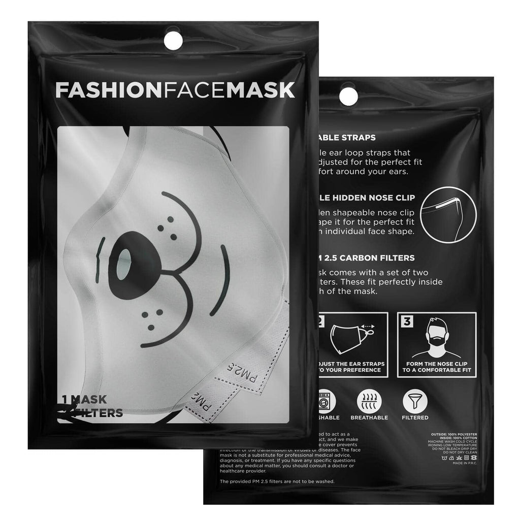 Doggie Smile Fask Mask-Fashion Face Mask - AOP