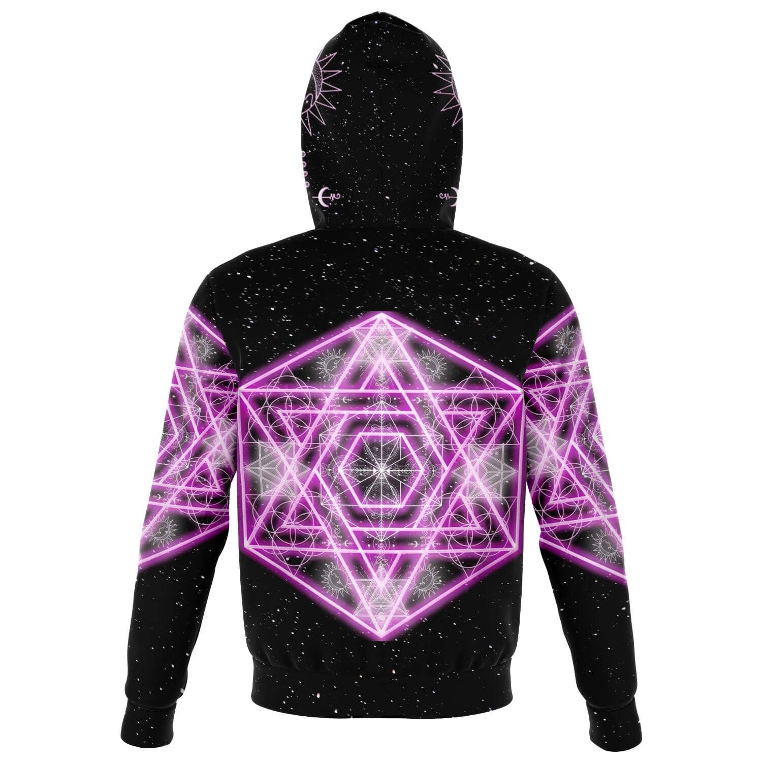 Pink Star Zip Hoodie-Hoodies