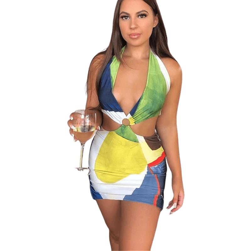 Backless Summer Bodycon Looped Dress