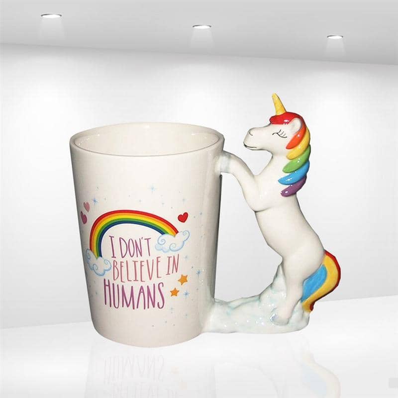 I Don't Believe In Humans Unicorn Coffee Mug