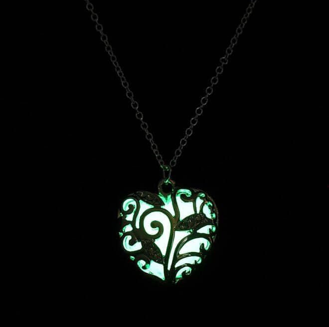 Nature's Heart Luminous Glow in the Dark Necklace-Jewelry