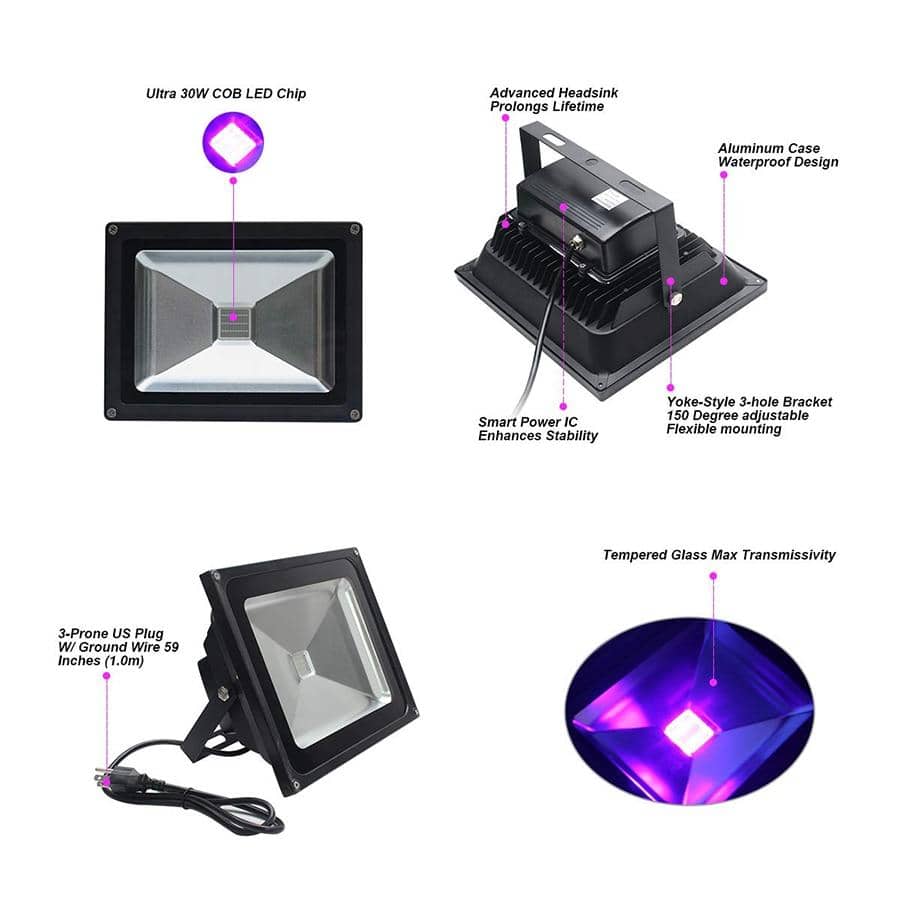 Outdoor/Indoor Waterproof UV Blacklight