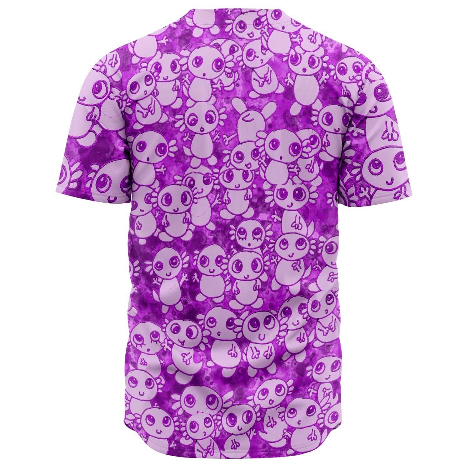 Pink Axolitl Party Baseball Jersey-Shirt