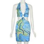 Backless Summer Bodycon Looped Dress-Dresses