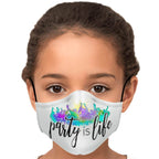 Party is Life Printed Face Mask-Fashion Face Mask - AOP