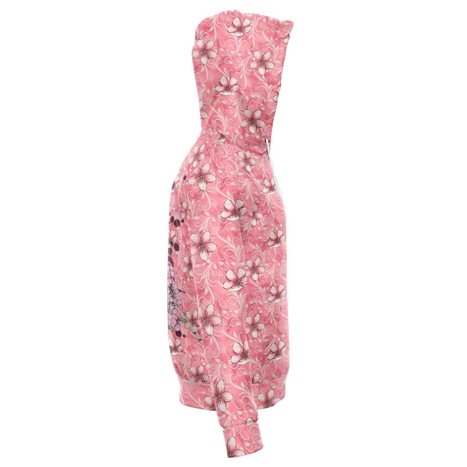 Cherry Blossom Samurai Zip Hoodie-Hoodies