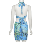 Backless Summer Bodycon Looped Dress-Dresses