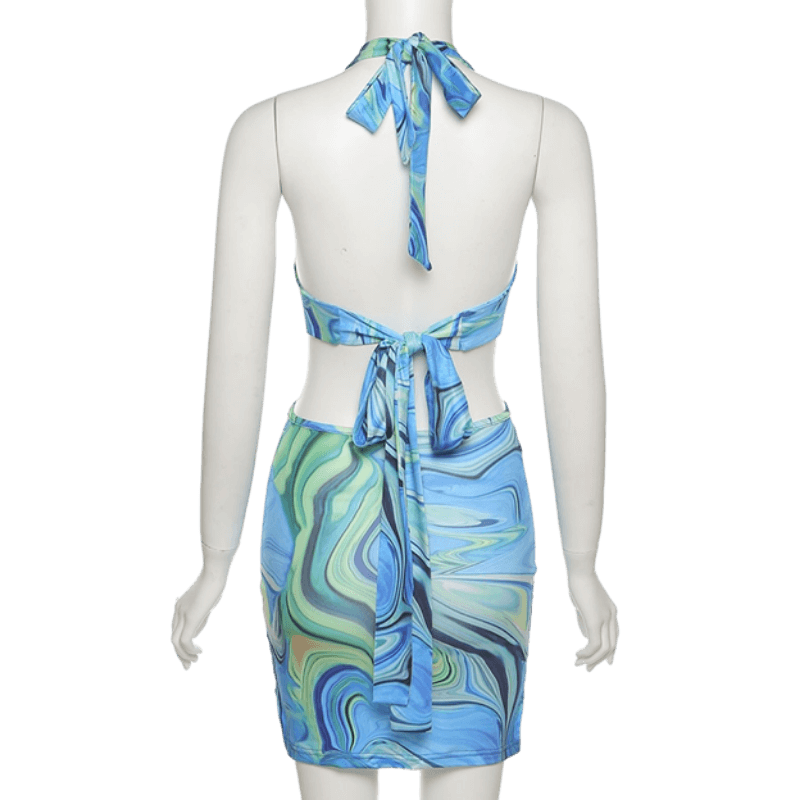 Backless Summer Bodycon Looped Dress-Dresses