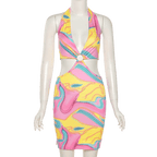 Backless Summer Bodycon Looped Dress-Dresses
