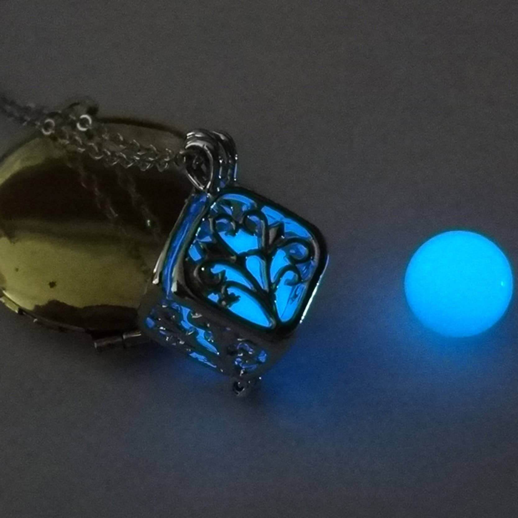 Tree Of Life Luminous Cube Necklace-Jewelry