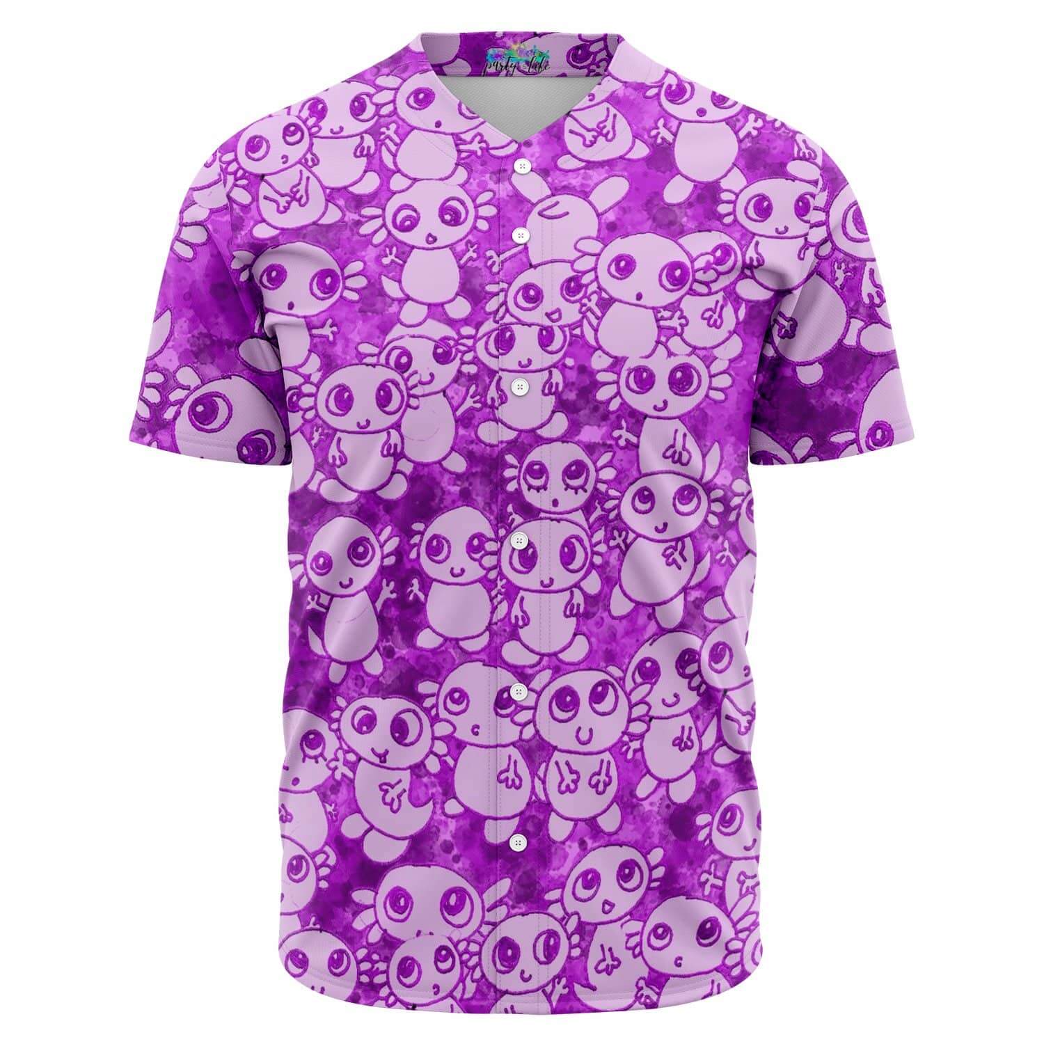 Pink Axolitl Party Baseball Jersey-Shirt