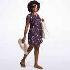 Black Pink Hearts T-Shirt Dress