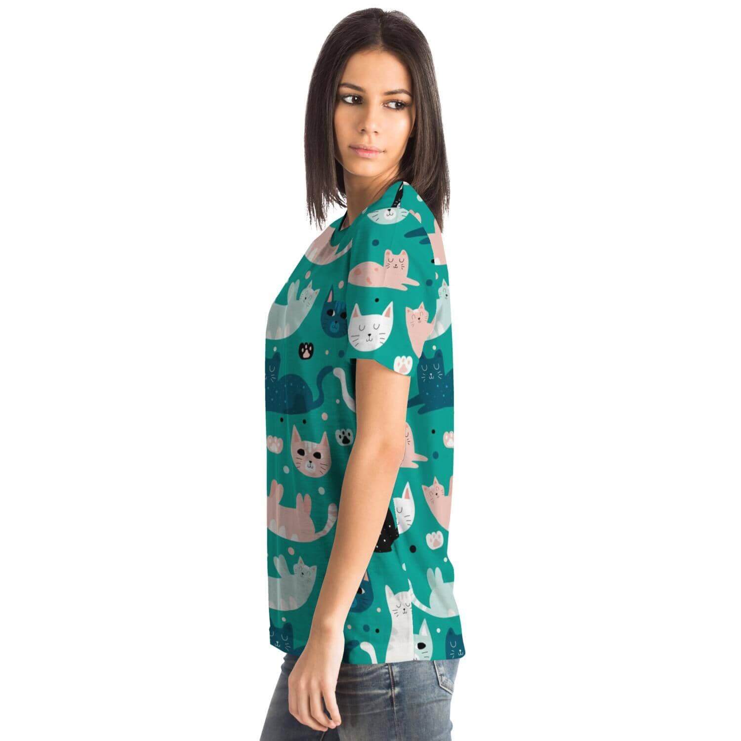 Green Cat Shirt-Shirt