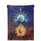 Manta Microfleece Sol e Lua Gatos