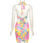 Backless Summer Bodycon Looped Dress-Dresses