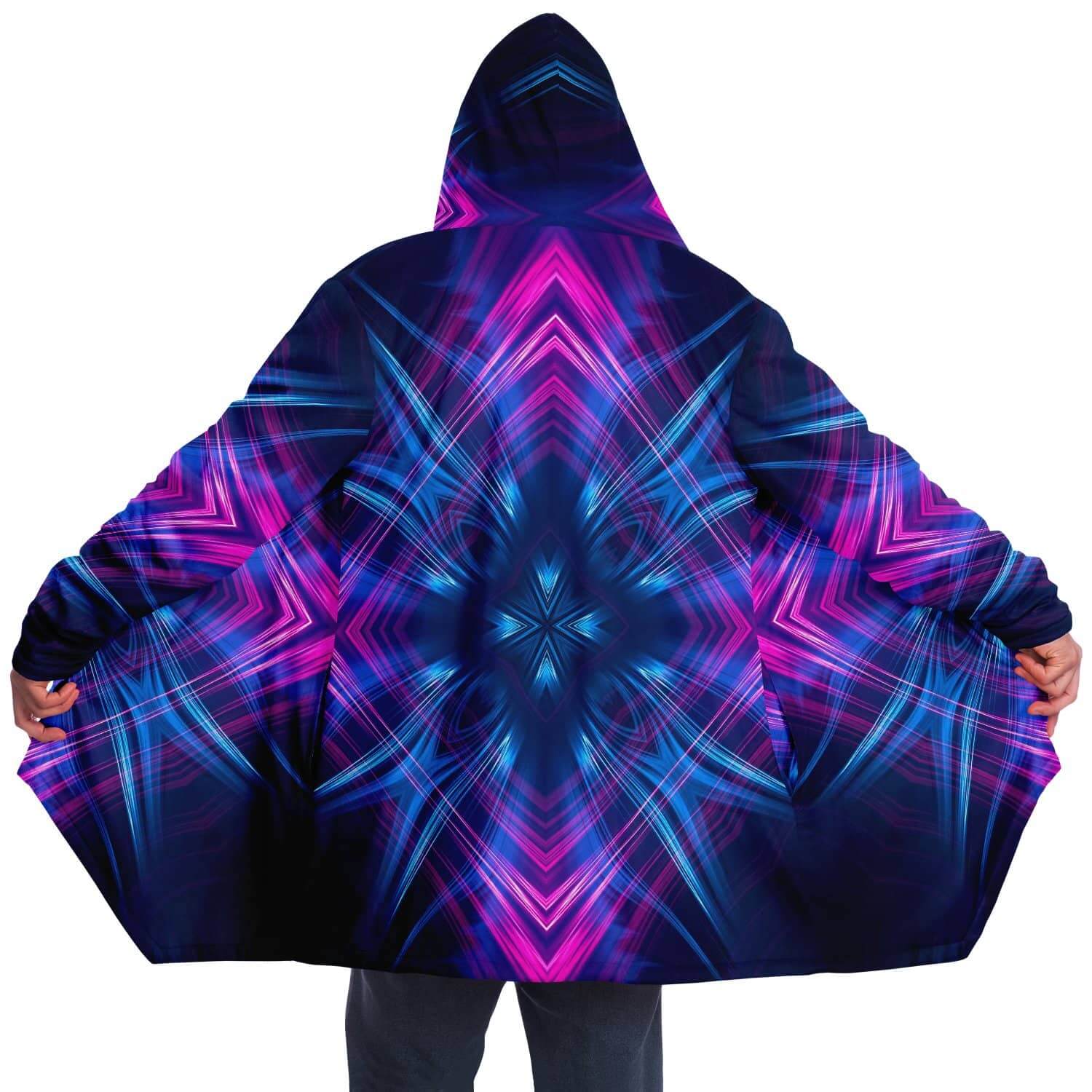 Kaleidoscope Micromink Cloak-Microfleece Cloak - AOP