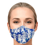 Blue Axolitl Party Printed Face Mask-Fashion Face Mask - AOP