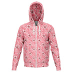 Cherry Blossom Samurai Zip Hoodie-Hoodies