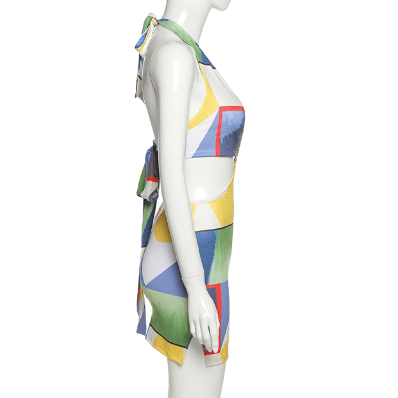 Backless Summer Bodycon Looped Dress-Dresses