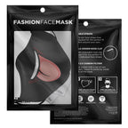 Tongue Out Smiling Face Mask - Black-Fashion Face Mask - AOP