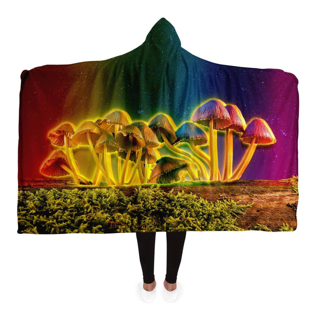 Mushroom Glow Hooded Blanket-Hooded Blanket - AOP