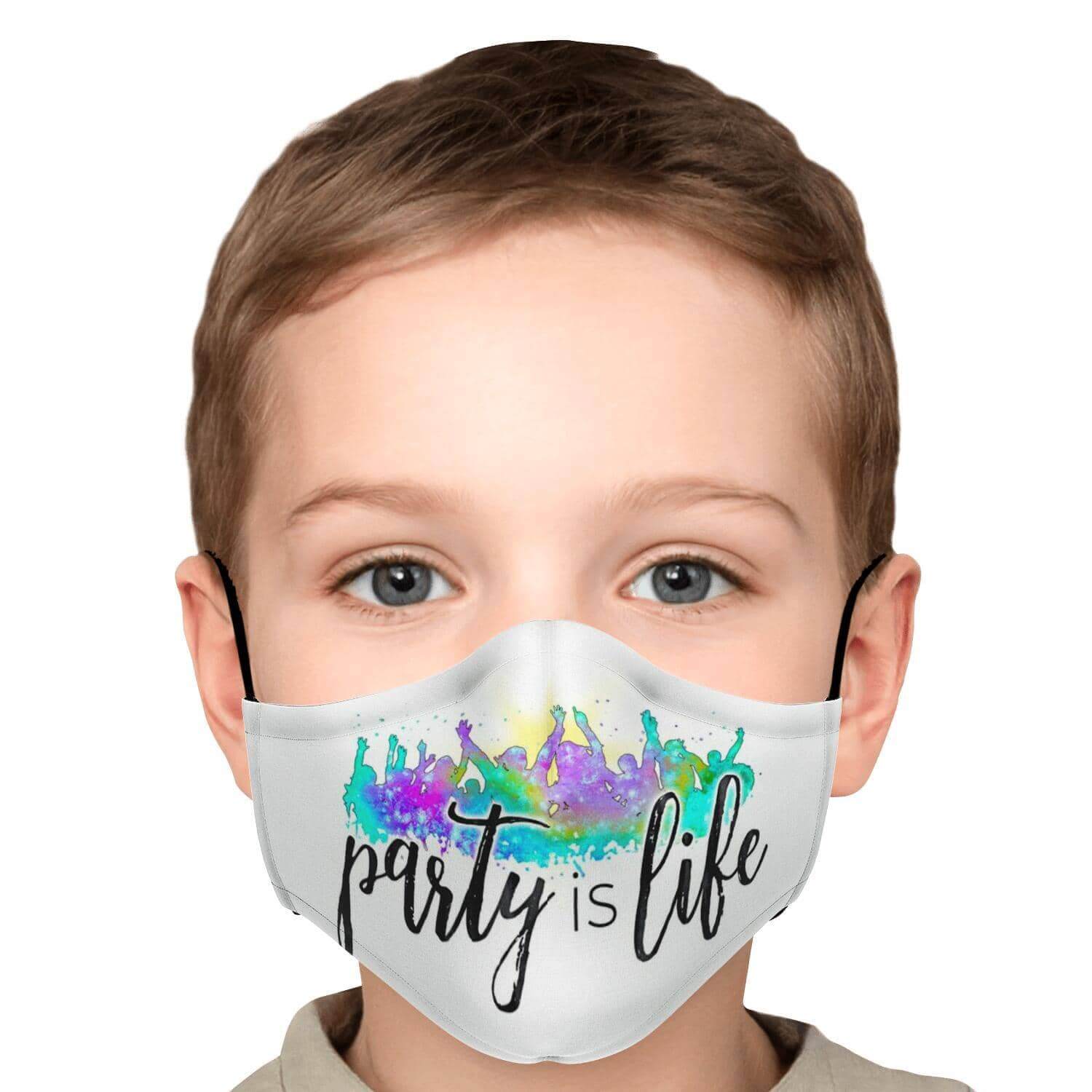 Party is Life Printed Face Mask-Fashion Face Mask - AOP