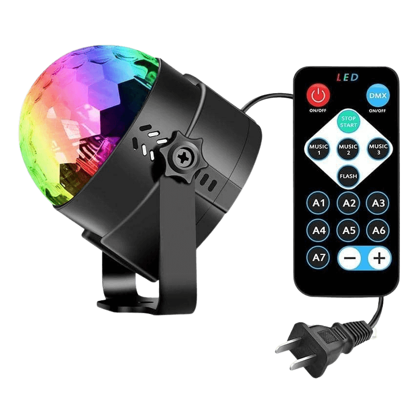 Sound Activated Rotating Disco Ball 3W RGB LED-Lights & LEDs