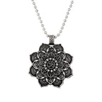 Mandala Lotus Flower Pendant-Jewelry